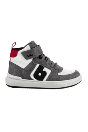 Abotinado Infantil Bibi B College Branco com Cinza - Cinza Claro
